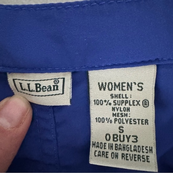 Land's End Women's Nylon Draw String Elastic Waistband Hiking Shorts Blue Small - Picture 4 of 8